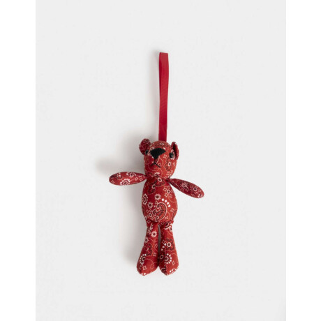 Llavero Y Charm Osito De Peluche Rojo Medio