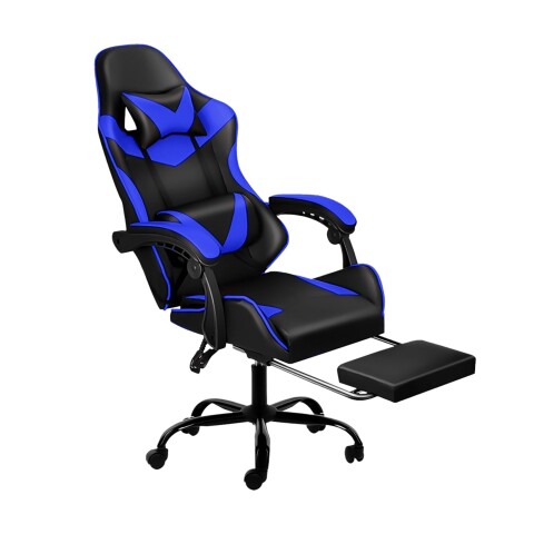 Silla Gamer Xtreme Level con Reposa Pies Negro Azul