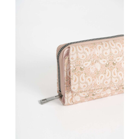 Billetera Cuerina Paisley Rosa Viejo