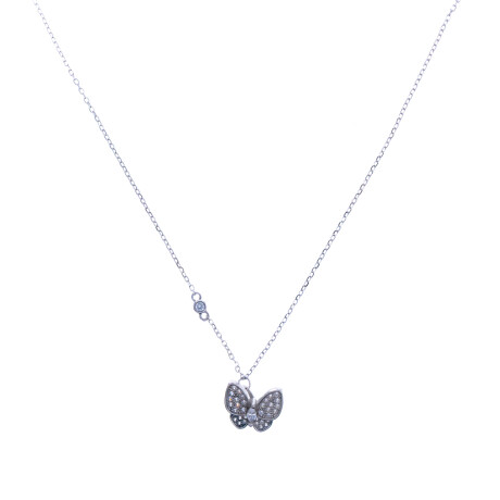 Cadena y Dije de Plata 925 rodinada, MARIPOSA Cadena y Dije de Plata 925 rodinada, MARIPOSA