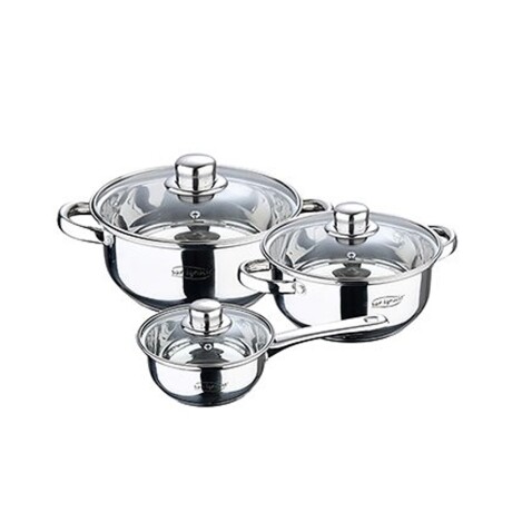 Batería de cocina Bergner San Ignacio 6 piezas Plateado