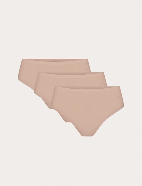 KIT CON 3 BOMBACHAS DE ALGODÓN BEIGE