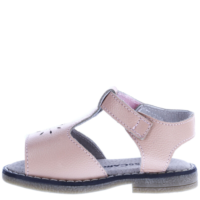 Sandalias de Niña MINI Miss Carol GRACE con velcro y calado Rosado