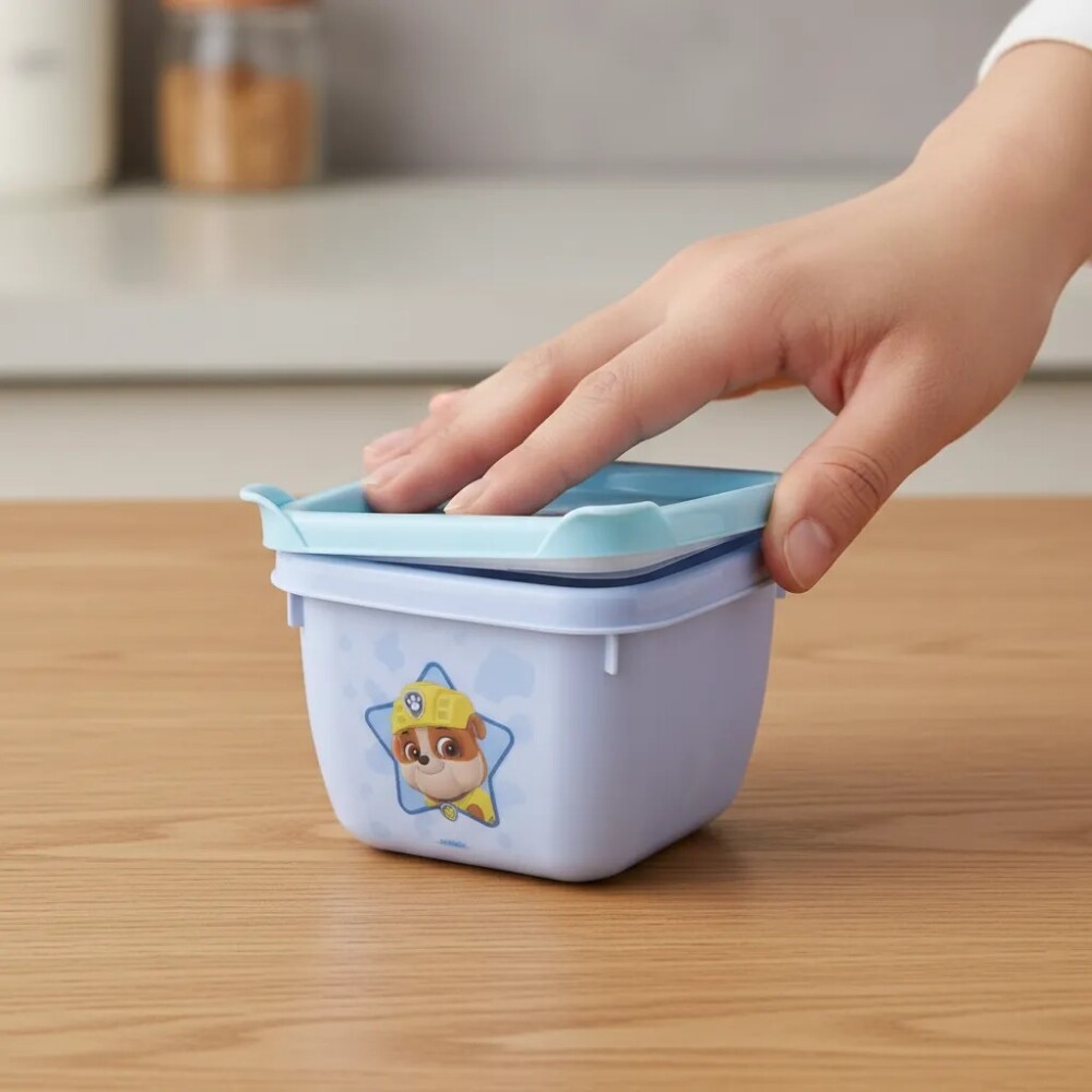 Set x3 tupper diseños paw patrol celeste pastel