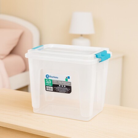 CAJA ORGANIZADORA 5 LITROS TRANSPARENTE RISCHIOTO CAJA ORGANIZADORA 5 LITROS TRANSPARENTE RISCHIOTO