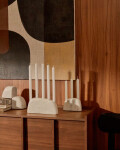 Candelabro grande Signe de mármol blanco 10 cm Candelabro grande Signe de mármol blanco 10 cm
