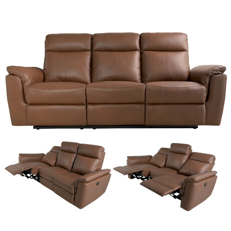 SOFA SILLÓN 3 CUERPOS RECLINABLE RETRACTIL CON SISTEMA ELECTRICO Y EN CUERO GENUINO SOFA SILLÓN 3 CUERPOS RECLINABLE RETRACTIL CON SISTEMA ELECTRICO Y EN CUERO GENUINO