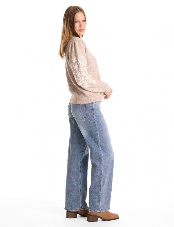 Buzo Lana Mga Bordada TOSTADO