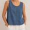 outlet Musculosa Denim Azul