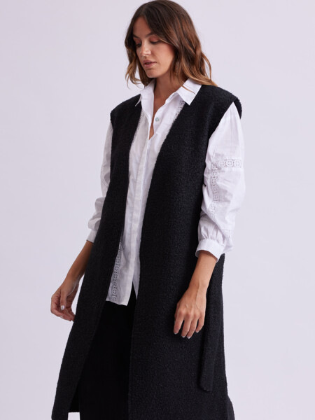 Chaleco boucle Negro