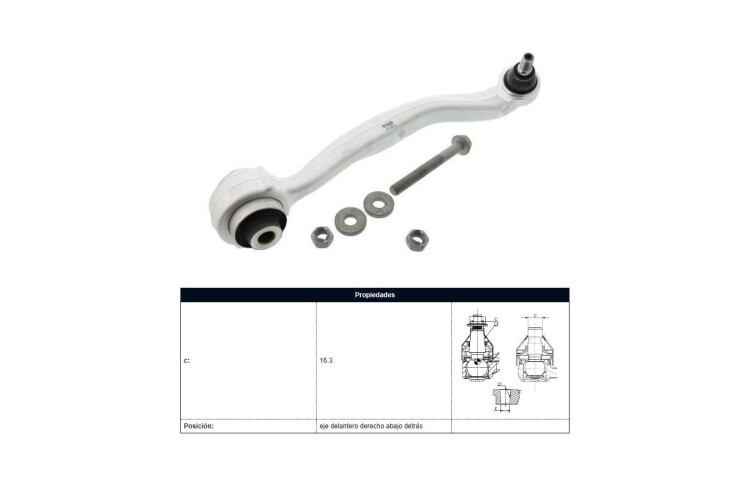 Brazo De Suspension Del Mercedes Benz C 180 Kompressor (W204)/C 250 Cgi (W204)/C 200 Cgi (W204)/C 200 Kompressor (W204) 10-14 D Brazo De Suspension Del Mercedes Benz C 180 Kompressor (W204)/C 250 Cgi (W204)/C 200 Cgi (W204)/C 200 Kompressor (W204) 10-14 D