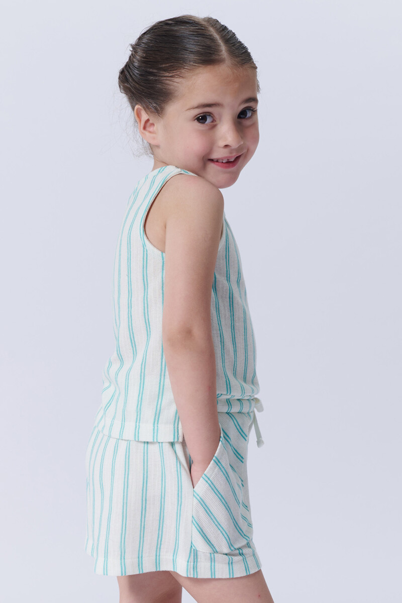 Musculosa tejida Celeste