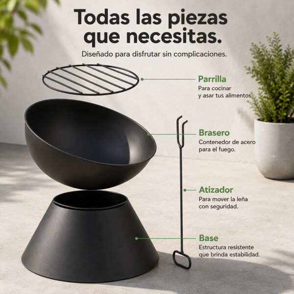 Brasero Fogón Quemador Fire King Dw635 BRASERO FIRE KING 51x51 DW635