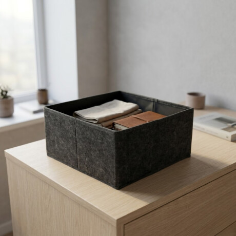 Organizador fieltro plegable 28x28x13cm GRIS