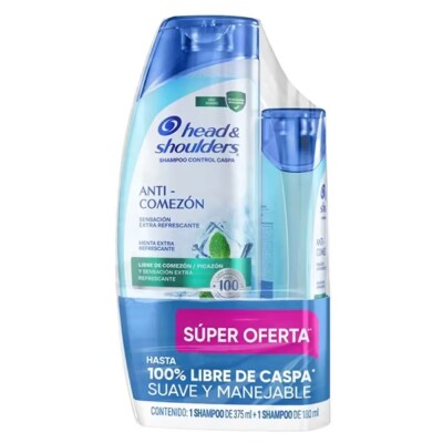 Shampoo Head & Shoulders 375 Ml.anticomezón + Shampoo 180 Ml. Shampoo Head & Shoulders 375 Ml.anticomezón + Shampoo 180 Ml.