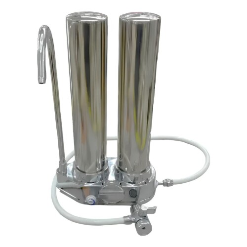 Purificador doble sobre mesada de Acero Inox Purificador doble sobre mesada de Acero Inox