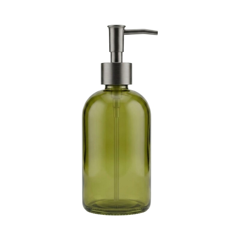 DISPENSADOR VIDRIO VERDE OLIVA 410ML Unica