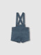 Pantalon Corto Con Tirantes Azulado
