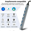 Hub Adaptador USB Tipo C 3.0 y USB 3.0 a USB A 3.0 y 6 Puertos USB A 2.0 Hub Adaptador USB Tipo C 3.0 y USB 3.0 a USB A 3.0 y 6 Puertos USB A 2.0