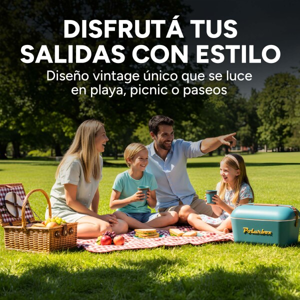 Conservadora Hielera Vintage 20L Litros Latas Hielo Polarbox Color Azul