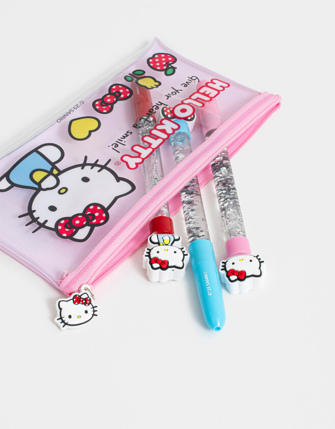 Lapices y Lapiceras Licencias Set De Lapiceras "hello Kitty" - Combinacion Multicolor