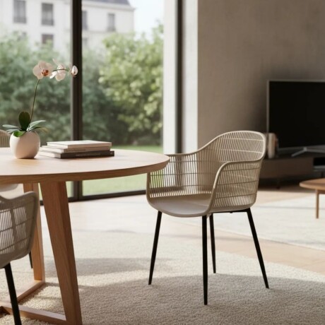 Silla Eames Sydney OR602-12 Pp Metal Universo Binario BEIGE