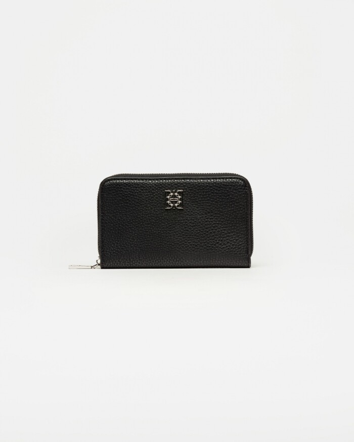 Billetera Mint en efecto cuero Negro