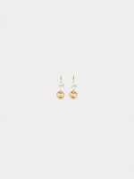 Pendientes De Perlas Y Medallas blanco