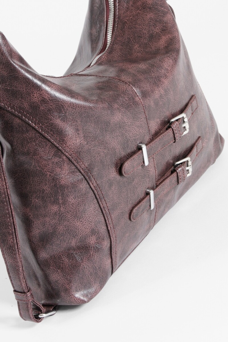 Cartera hobo - mochila con hebillas bordo