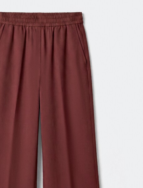 PANTALÓN TIRO MEDIO - BORDEAUX ROJO
