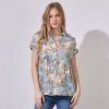 Camisa Gasa Print MULTI/ANARANJADO