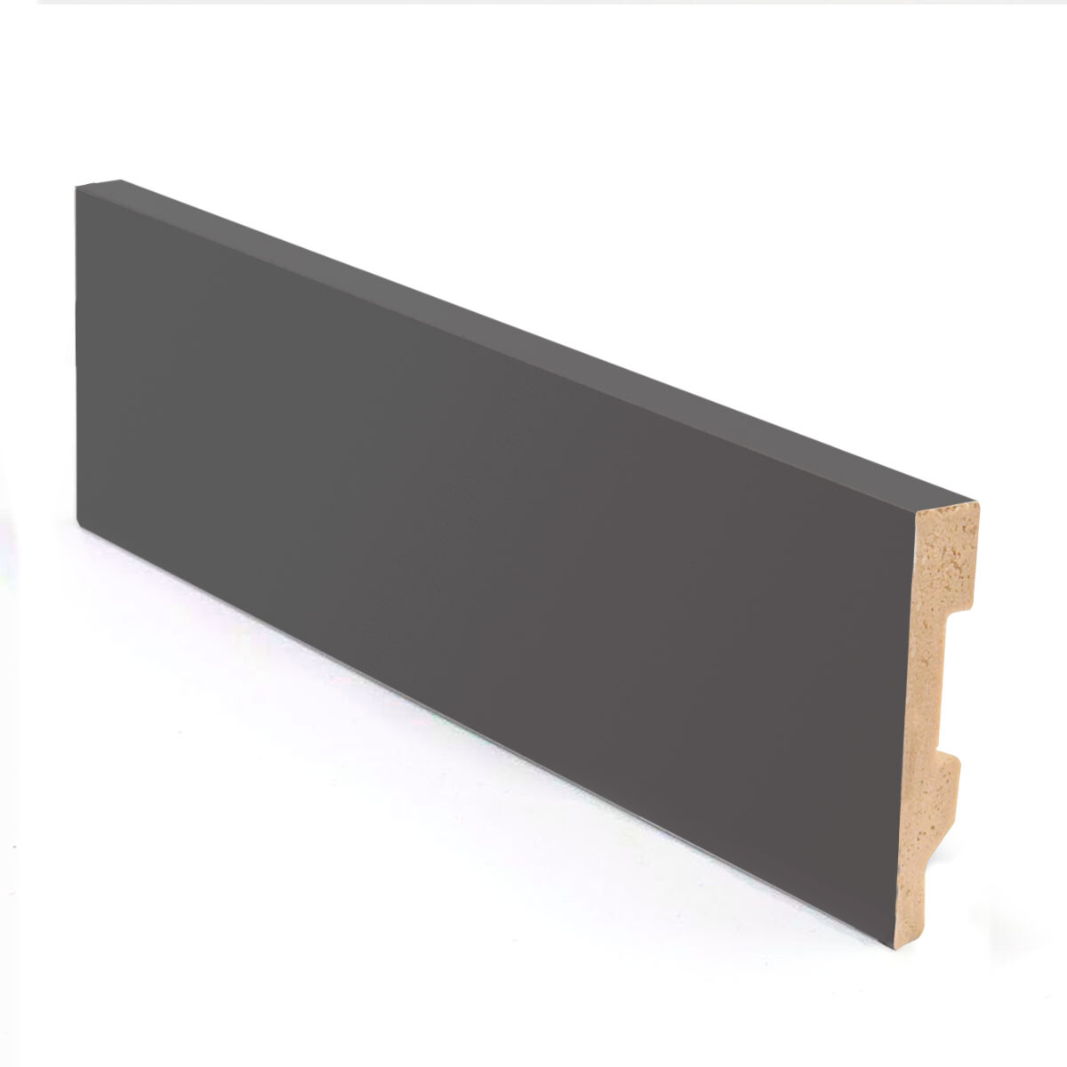 Zocalo Recto Gris De Pvc Espuma Alta Densidad 1.5X7X2.70 Cms 