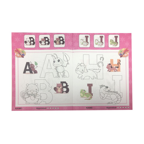 Libro para Colorear con Pegotines 26 x 19 cm Letras