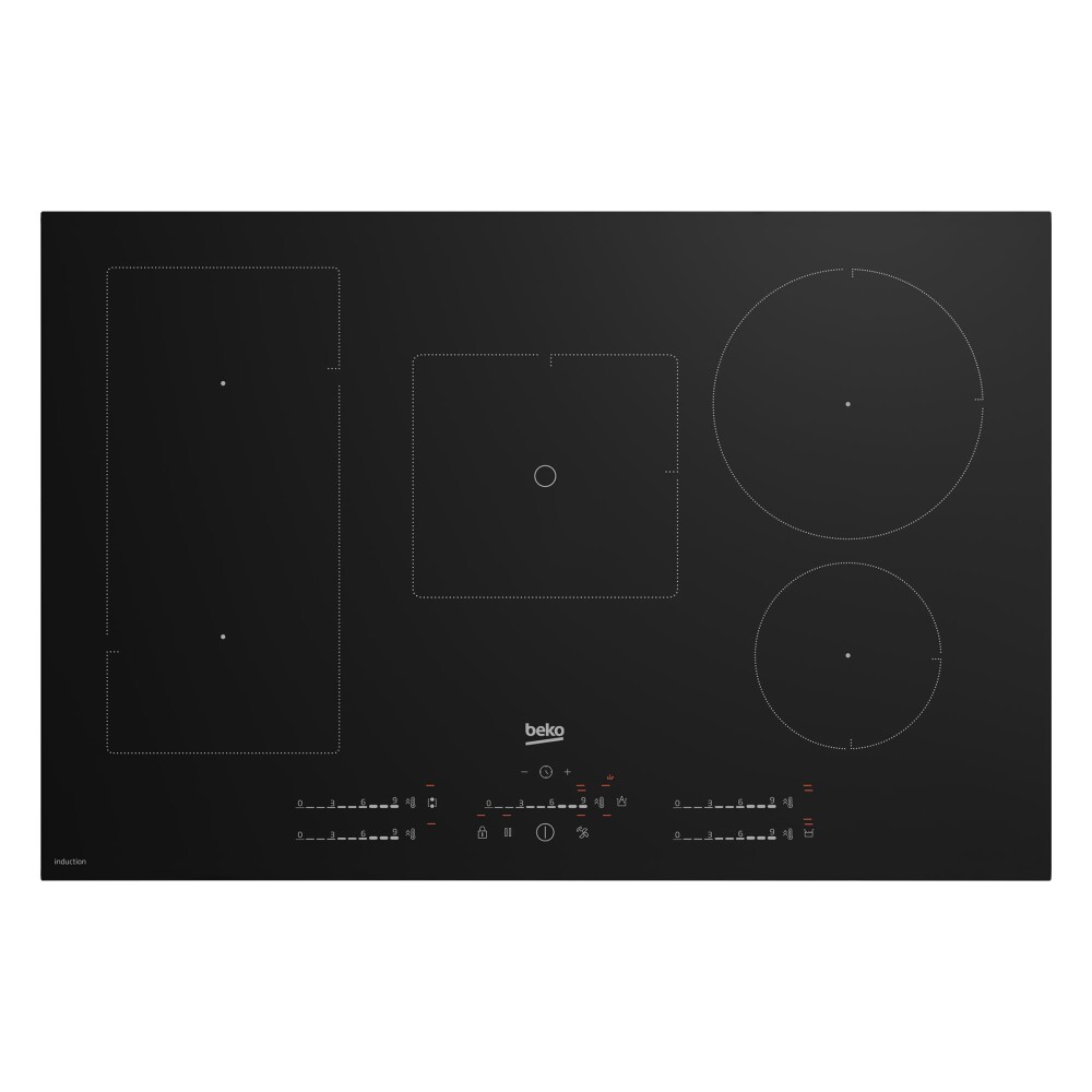 Anafe de inducción 80cm 5 zonas Beko HII85770UFT Negro
