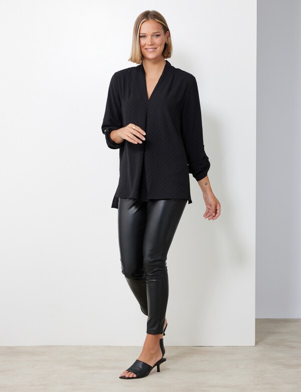 Blusa Escote V NEGRO