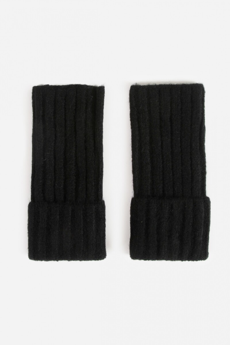Guantes de tela mitón negro