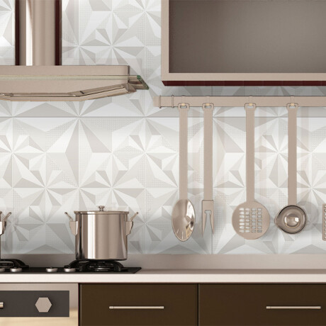 Semi gres blanco satinado decorado Relieve 63x120Cm pared GAMAS DE BLANCO