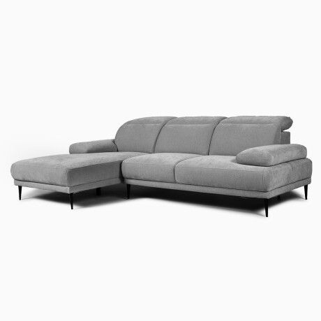 Rinconera Allegra- Tela Microfibra - Chaise Izquierdo 6686-7 Gris