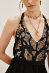 Vestido Peony Animal Negro