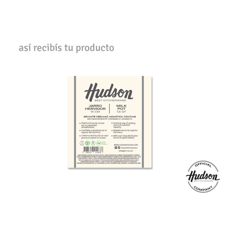 Jarro Hervidor Hudson C/antiadherente Granito De 14cm Jarro Hervidor Hudson C/antiadherente Granito De 14cm