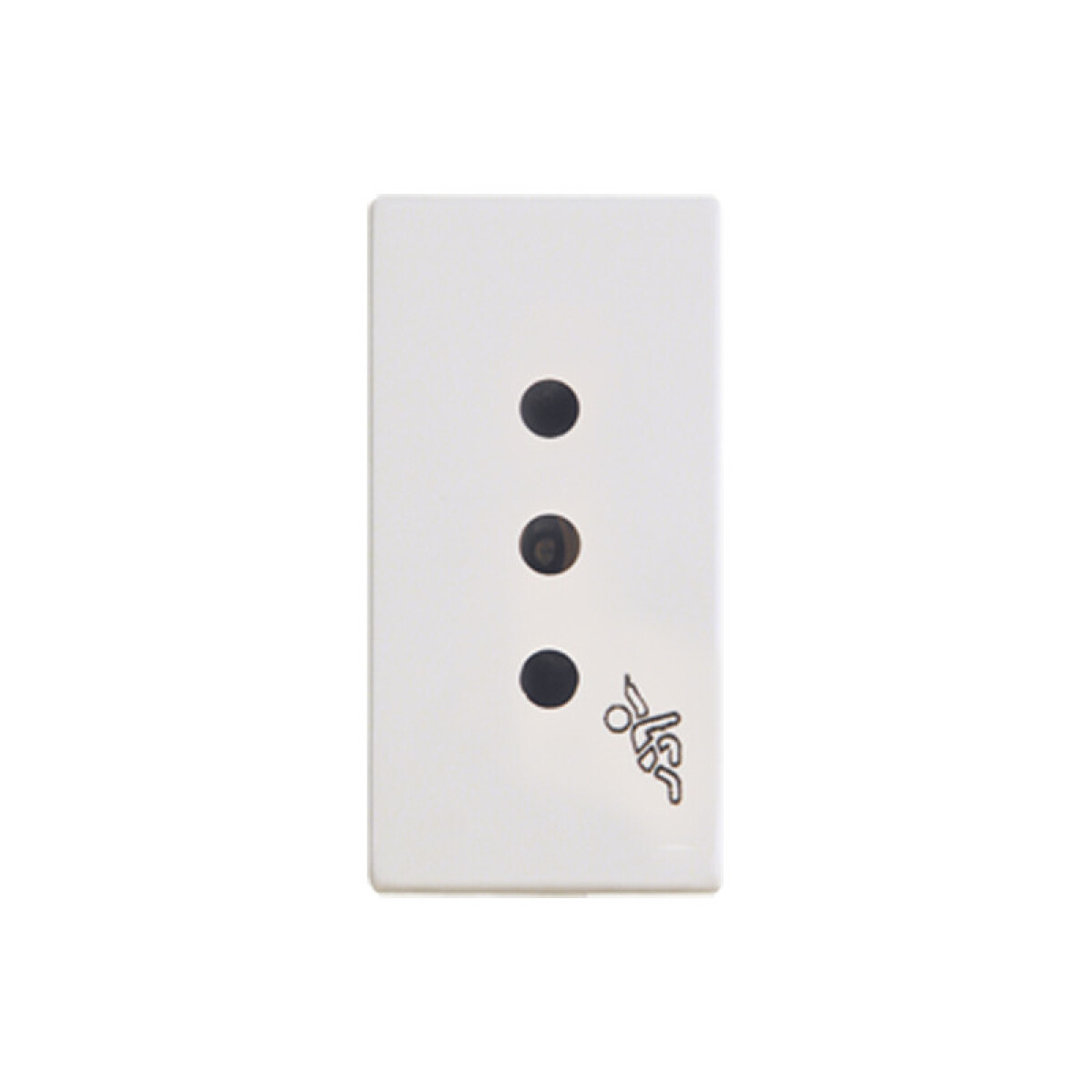Módulo tomacorriente 3 en línea - Presta blanco - C51202 
