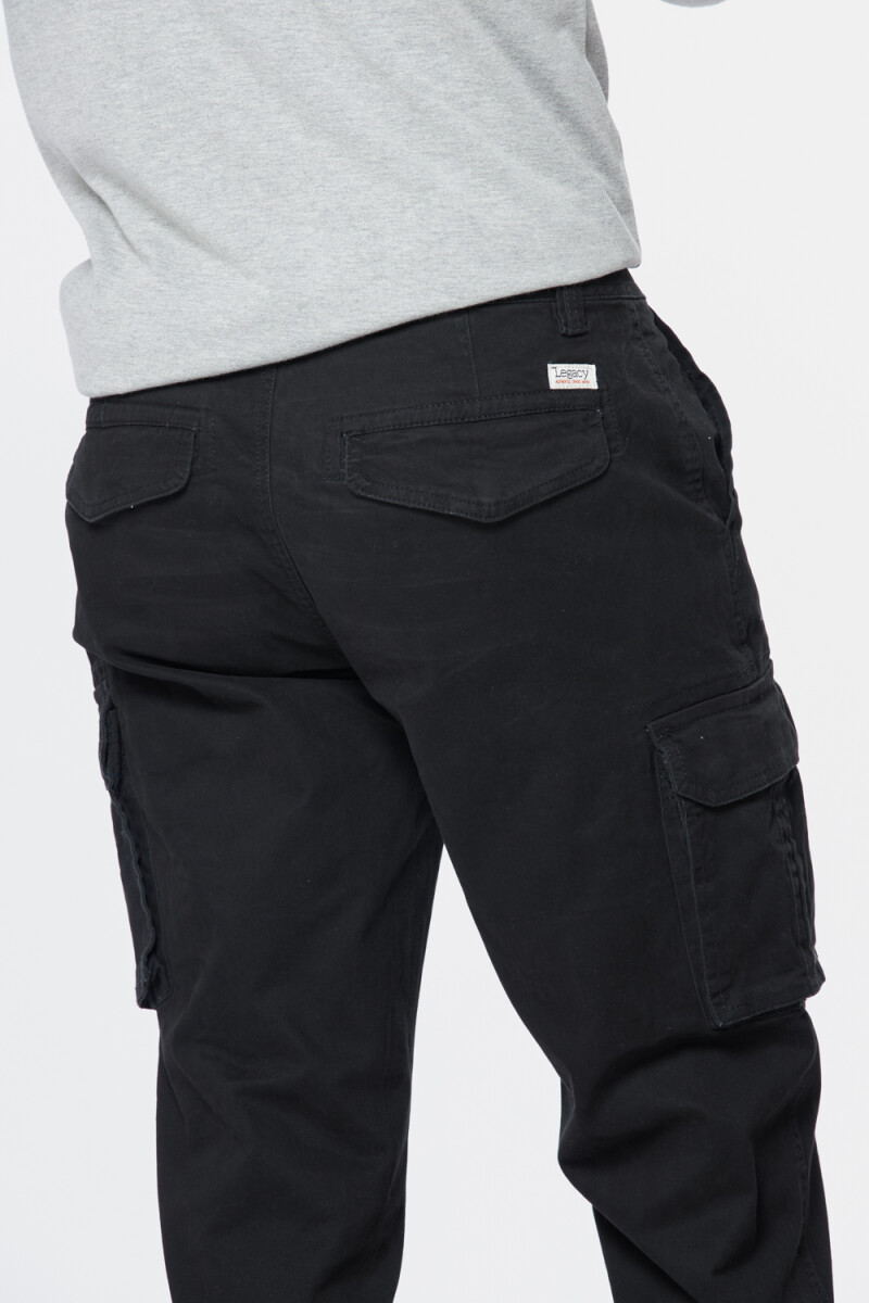 PANTALÓN CARGO - Negro 