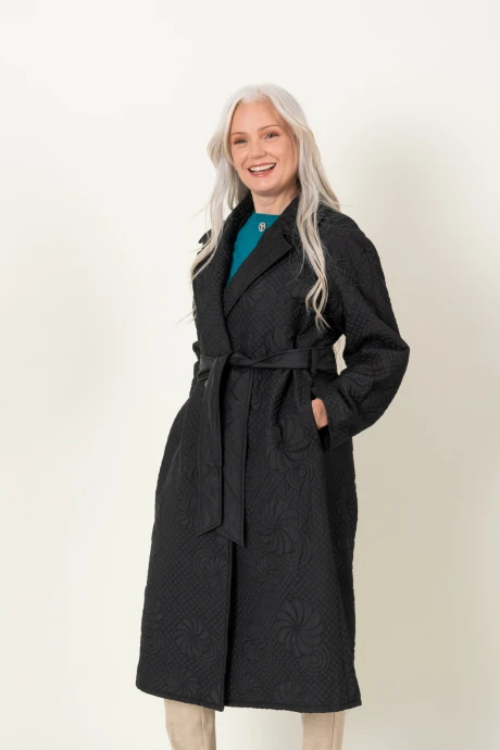 TRENCH CAPITONEADO Negro