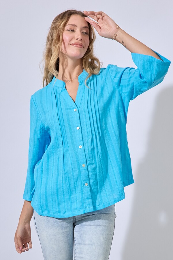 Blusa Algodon Bordado CELESTE