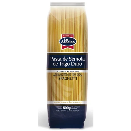 FIDEOS LAS ACACIAS TRIGO DURO 500G SPAGHETTI FIDEOS LAS ACACIAS TRIGO DURO 500G SPAGHETTI