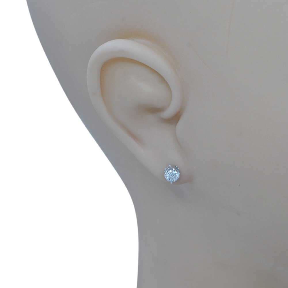 Caravanas en oro 18k blanco y brillantes Caravanas en oro 18k blanco y brillantes
