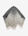 Ponchos Poncho Degradé Con Flecos - Combinacion Bicolor