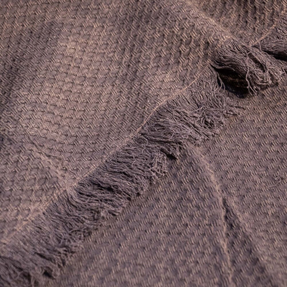 THROW VARI 130*170 LINO-Y-ALGODON GRIS CLARO