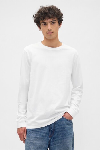 Remera Básica Manga Larga Hombre New Off White