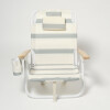 Silla Reposera de playa mochila La Palma Sage Stripe